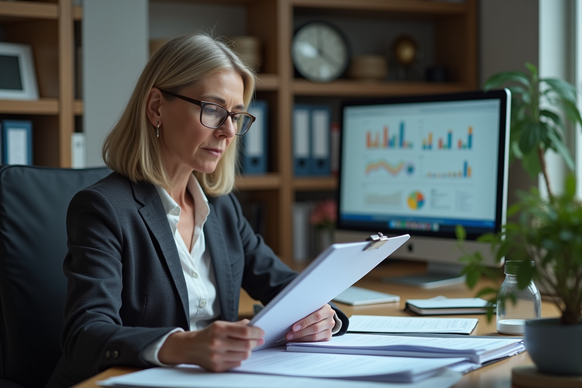 Formateur femme en train d